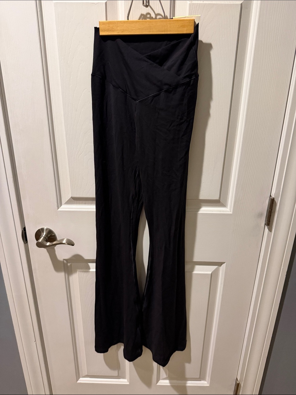OFFLINE by Aerie Real Me Black High-Waist Flare Pants